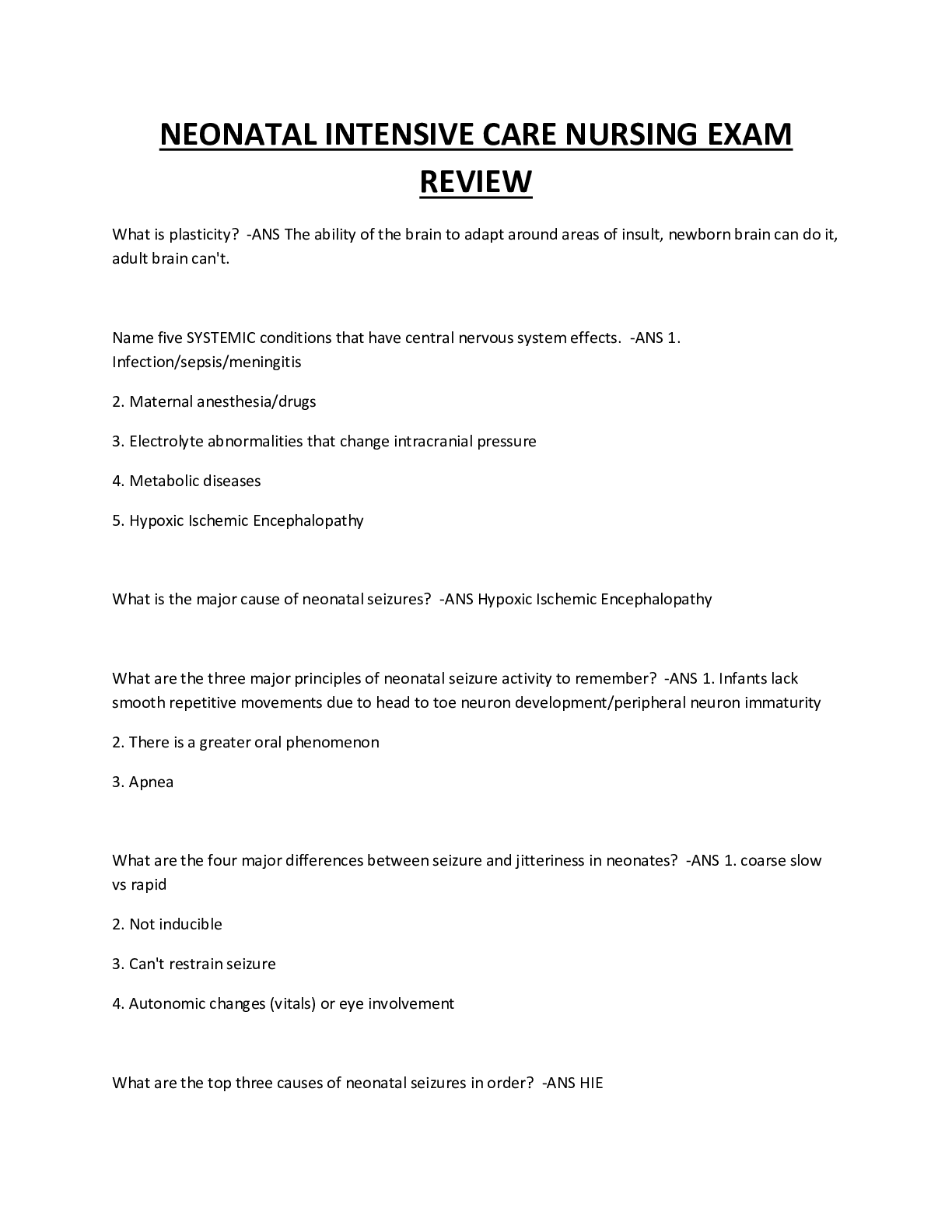 Preview image for NURS 4260 NEONATAL INTENSIVE CARE NURSING EXAM REVIEW